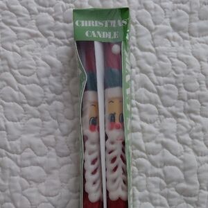 Vintage Santa Christmas Candle Set - New In Box